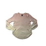 Gap Ombre Waffle Knit Balloon Sleeve Top Small Yellow Pink Cozy Wool Lounge Photo 1