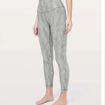 Lululemon Wunder Under Green Arrow 7/8 Jacquard Olive Leggings Photo 1