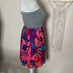 Roxy • one day soon pleated strapless summer dress fandango tropical print Photo 82