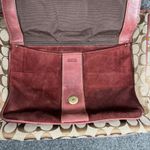Coach Y2K  SIGNATURE SPECIAL EDITION 04 BURGUNDY SUEDE LEATHER 7066 SATCHEL PURSE Photo 2