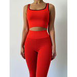 Torrid  Orange Ribbed Scoop Neck Cropped Activewear Bralette Crop‎ Top Size 2 Photo 3