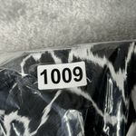 Chico's Shirt Women Medium Black White Animal Print Tie Front Casual Edgy Neutral Photo 8