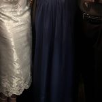 Lulus Lulu’s Magical Movement Periwinkle Blue Wrap Maxi halter dress, size small Photo 4