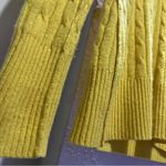 autumn cashmere  yellow sweater cardigan v nec size S Small :001: Photo 2