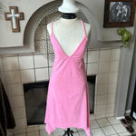 None Bubble gum Pink terry cloth dress low back and deep v neck size small / medium Photo 8