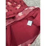 Draper James Kellie Babydoll Mini Dress in Magnolia Dot Red Floral Tie Front 1X Photo 5