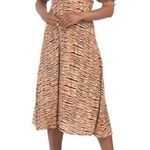 Faithfull the Brand Marie Louise Midi Dress Medium Wyldie Tiger Animal Print Photo 14