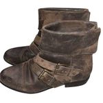 Michael Kors Kors Brown Leather Buckle Boots Booties size 9 Photo 0