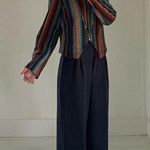 Anthropologie Sabine /  Beatriz Striped Moto Jacket Multicolor Size M Photo 2