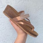 Cristina Francine Sandals with Braided Straps and Thong Design made in Italy Tan Size 7.5 Photo 1