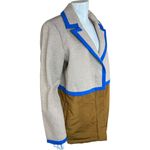 Peace Love World Mixed Media Coat Tumeric Medium Zipper Tweed NWOT Winter Photo 12