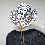 Cowgirl Hat (with Cow Print) Black Photo 2