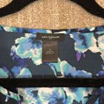 Ann Taylor  Black Floral Feminine Tie Waist Longsleeve Lightweight Shirt Medium Photo 6