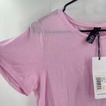 Bobi LOS ANGELES T-Shirt Size Medium Asymmetrical Pink Peonies NWT Shirt Tunic Photo 6