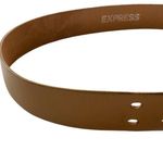 EXPRESS Classic Leather Belt Brown Size L Minimalist Countryside Chic Preppy Photo 6
