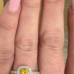 Sterling Silver  Ring Moissanite Diamond 1ct Photo 2