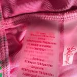 Lilly Pulitzer Ressina Pink Green Floral Square Neck Puff Sleeve Bikini Swim Top Photo 4