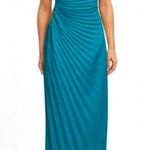 NWT Delfi Collective Solie Long Cut Out One Shoulder Dress Teal Sz Small‎ $458 Green Photo 0