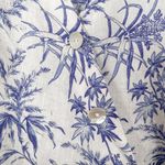 H&M Blue and White Floral Linen Wrapover Blouse, EUC, Size Small Photo 5