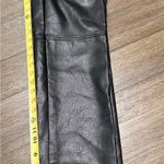 Princess Polly Black Faux Leather Pants High Waisted Straight Leg Raw Hem size 2 Photo 7