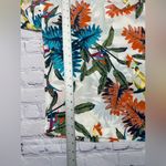 AUW  Tropical Floral Short Sleeve Blouse‎ Size Large Photo 6