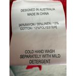 Petal and Pup Delia Pleat Tie Top Red Sleeveless Pleated Front Blouse US L AU L Photo 6