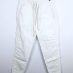 Lou & grey NWOT White Neutral Tampered Cotton Drawstring Pants Size 4 Coastal Photo 0