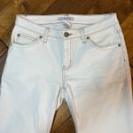 CAbi White Bootcut Jeans Size 6 Short Contrast Stitch Denim Raw Hem Western Boho Photo 6