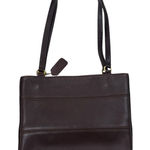 Coach Vintage Tribeca Brown Leather Shopper Tote Bag Purse Striped Stitch 90s Photo 0