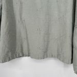 Jane Ashley Vintage  Gray Button Up Shirt Floral Embroidered Pockets Size 3X Photo 7