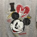 Disney  Parks Authentic Original I Heart Mickey Mouse Gray Short Sleeve T-shirt L Photo 2