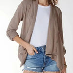 Bobi Los Angeles NWT Women's Hazelnut Cardigan Open Front Duster Medium Tan Photo 0