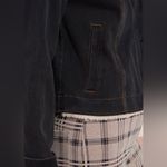 Lysse ’New York black denim Andi jacket with fur trim Large NWT $158 Photo 3