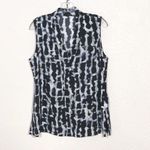 Theory 𝅺EUC  Moha abstract clouds silk top sz medium Photo 3