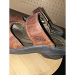 Keen Saratoga Leather Mary Jane Slides Slip-on Shoes Brown Size 7 Comfort Photo 1