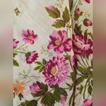 Pink Rose Gold Pinstripe Cream Wool Square Neck Scarf Photo 2