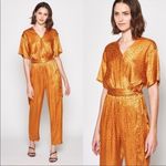 Joie  Tau Animal Print Jumpsuit in Copper Photo 3