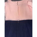 Soiéblu SZ S Two Tone Colorblock Jumpsuit Cold Shoulder Ruffle Sleeve Pink Navy Photo 8