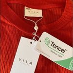 Villa Tencel Orange Ribbed Long Sleeved T Photo 1