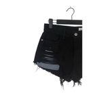 Pistola  Cutoff Distressed Jean Shorts Raw Ripped Hem High Rise Pockets 27 Black Photo 1