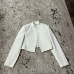 ZARA  Crop Blazer in Oyster White Size Medium Photo 1