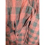 ZARA  Women's Red‎ Plaid Keyhole Neck Tasseled Long Sleeve Blouse Size S Photo 5