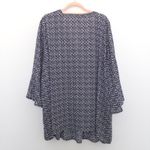 Catherines Womens Blouse Sz 4X Black White Geometric Flowy Boho Chic Lightweight Photo 4