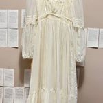 Gunne Sax Ivory Vintage Cottagecore Regal Princess Prairie Long Sleeve Dress Photo 9