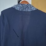 St. John  Evening Knit Jacket Embellished Rhinestones Pointed Collar Blue Size 12 Photo 9