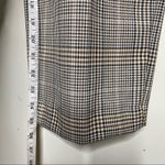 ZARA  High Waisted Belted Plaid grey brownWide Leg Pockets Side Zipper sz XS Photo 5