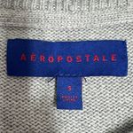 Aeropostale  Women’s Sweater Small Gray Ruffle Knit Long Sleeve Pullover Cotton B Photo 4