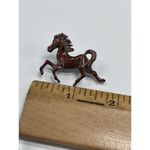 Vintage Enamel Horse Pin Brooch‎ Brown Running Horse Tiawan Retro Photo 9