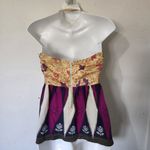 Anthropologie  Deletta Boho Silk Sleeveless Blouse Top Photo 4
