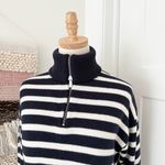 Babaton Aritzia  Overseas Merino Wool Striped Sweater Blue White Sz XXS Photo 3